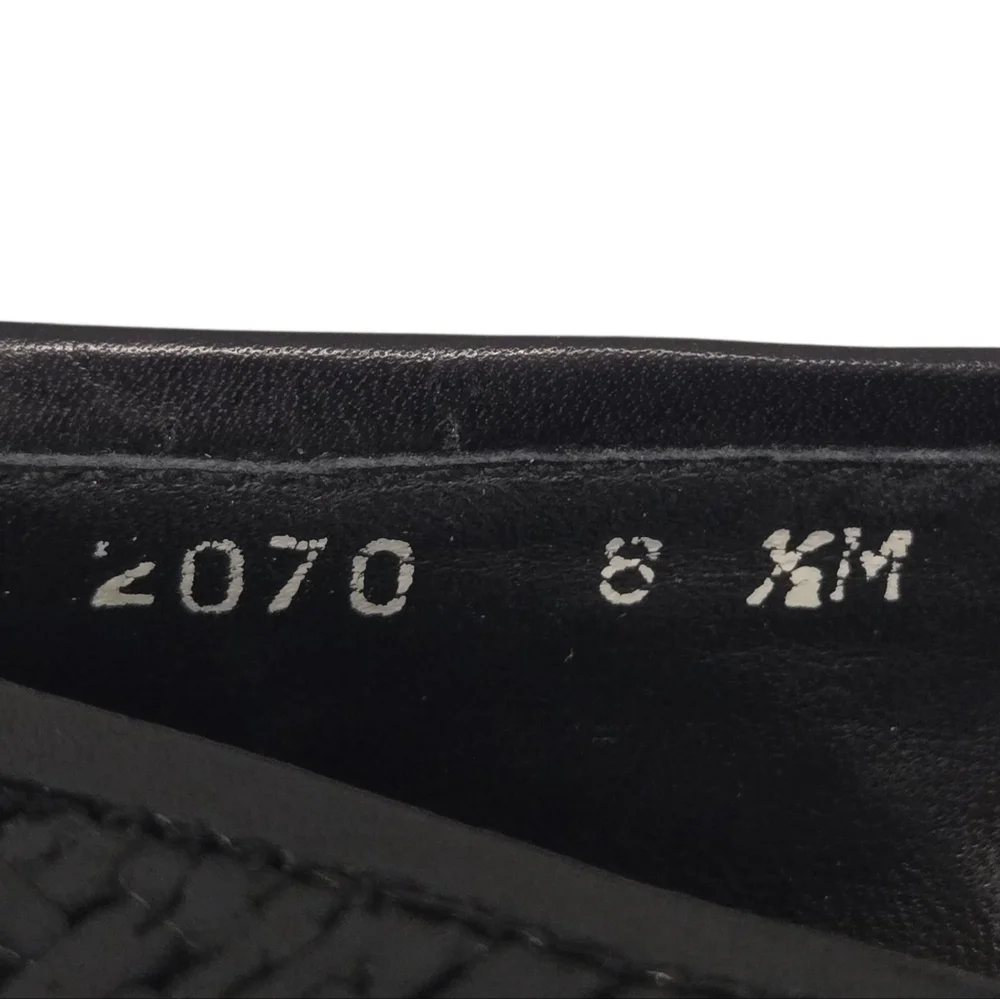 NEW Ennesi Italy Black Leather‎ Loafers  SZ 8.5